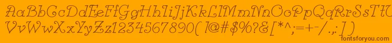 Weitere Informationen zur Modestina-Schriftart Modestina-Schriftart – Braune Schriften auf orangefarbenem Hintergrund