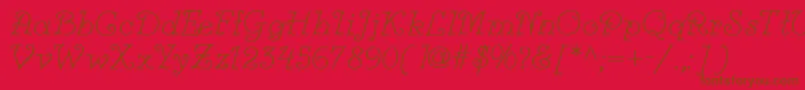 Modestina Font – Brown Fonts on Red Background