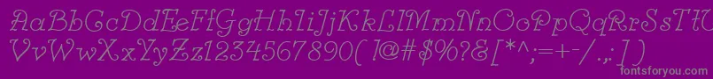 Modestina Font – Gray Fonts on Purple Background