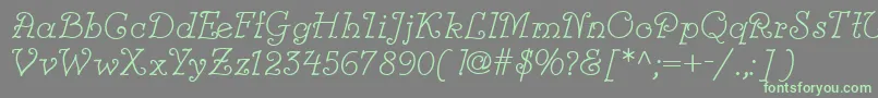 Modestina Font – Green Fonts on Gray Background