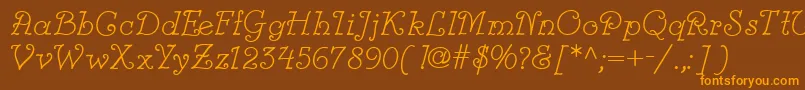 Modestina Font – Orange Fonts on Brown Background