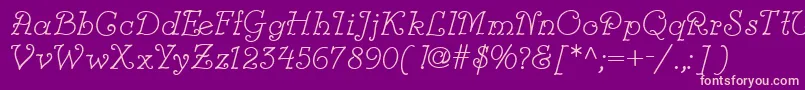 Modestina Font – Pink Fonts on Purple Background