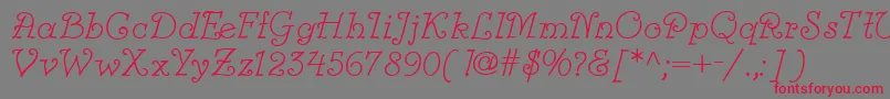 Modestina Font – Red Fonts on Gray Background