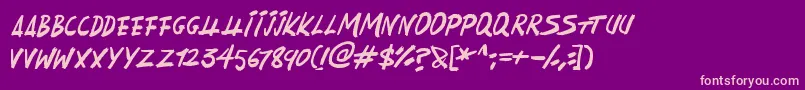 Hackattack Font – Pink Fonts on Purple Background