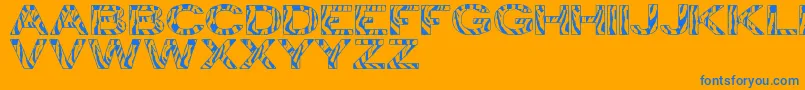 ZebraTfb Font – Blue Fonts on Orange Background