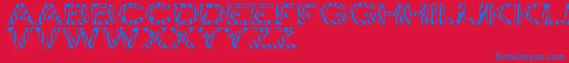 ZebraTfb Font – Blue Fonts on Red Background