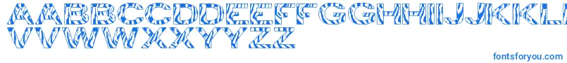 Czcionka ZebraTfb – niebieskie czcionki