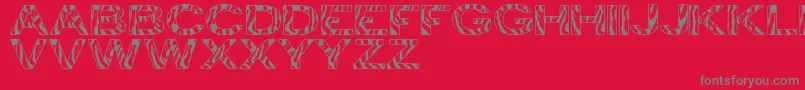 ZebraTfb Font – Gray Fonts on Red Background