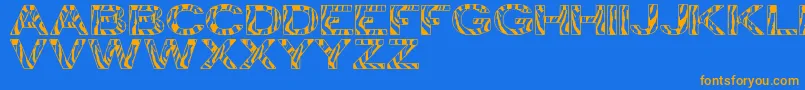 ZebraTfb Font – Orange Fonts on Blue Background