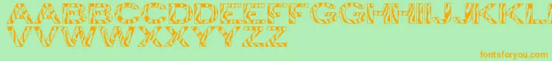 fuente ZebraTfb – Fuentes Naranjas Sobre Fondo Verde