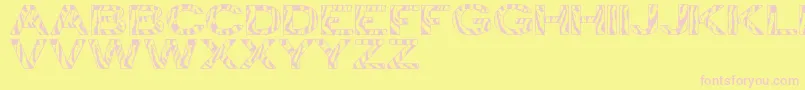 ZebraTfb Font – Pink Fonts on Yellow Background