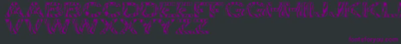 ZebraTfb Font – Purple Fonts on Black Background