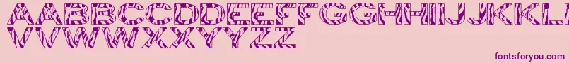 ZebraTfb Font – Purple Fonts on Pink Background