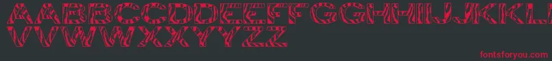 ZebraTfb Font – Red Fonts on Black Background