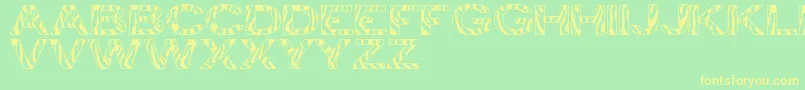 ZebraTfb Font – Yellow Fonts on Green Background