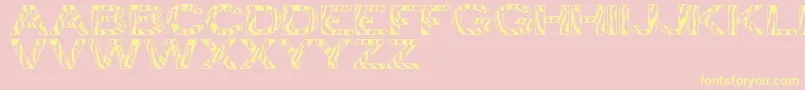 ZebraTfb Font – Yellow Fonts on Pink Background