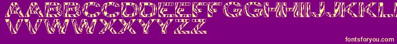 ZebraTfb Font – Yellow Fonts on Purple Background