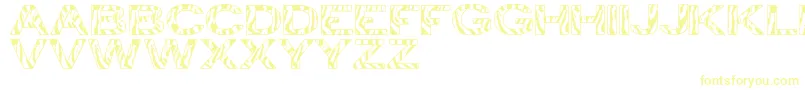 ZebraTfb Font – Yellow Fonts on White Background