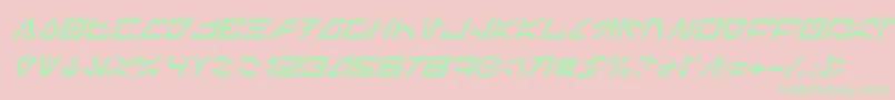 ImperialCodeItalic-Schriftart – Grüne Schriften auf rosa Hintergrund