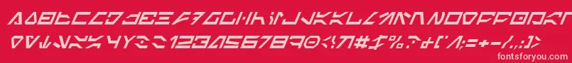 ImperialCodeItalic Font – Pink Fonts on Red Background