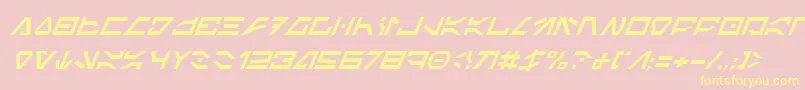 ImperialCodeItalic Font – Yellow Fonts on Pink Background