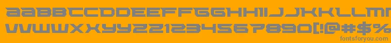Weitere Informationen zur Lethalforce-Schriftart Lethalforce-Schriftart – Graue Schriften auf orangefarbenem Hintergrund