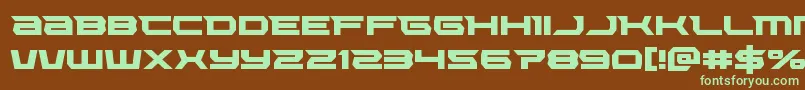 Lethalforce Font – Green Fonts on Brown Background