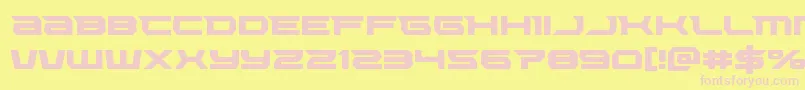 Lethalforce Font – Pink Fonts on Yellow Background