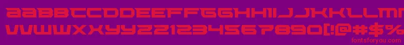 Lethalforce Font – Red Fonts on Purple Background