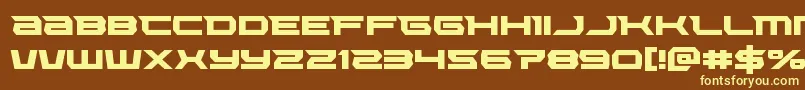 Lethalforce Font – Yellow Fonts on Brown Background