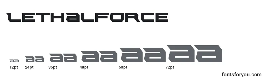 Размеры шрифта Lethalforce