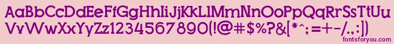 TopModern Font – Purple Fonts on Pink Background