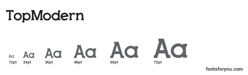 TopModern Font Sizes