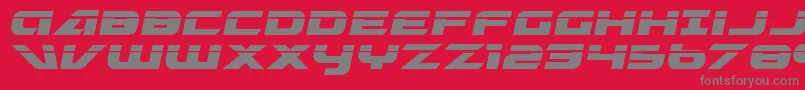 フォントGraymalkin Laser – 赤い背景に灰色の文字