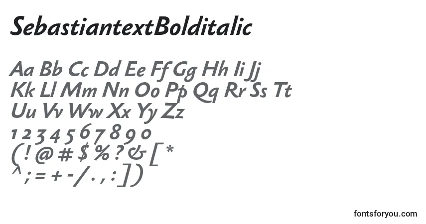 Police SebastiantextBolditalic - Alphabet, Chiffres, Caractères Spéciaux