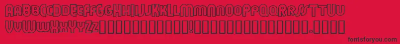 FeuerfesteOutlineNormal Font – Black Fonts on Red Background