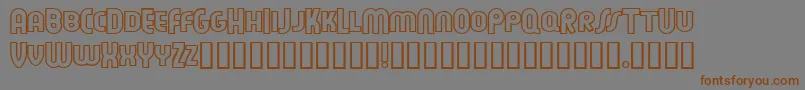 FeuerfesteOutlineNormal Font – Brown Fonts on Gray Background