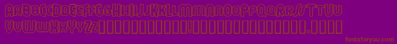 FeuerfesteOutlineNormal Font – Brown Fonts on Purple Background