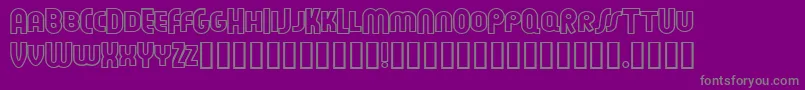 FeuerfesteOutlineNormal-Schriftart – Graue Schriften auf violettem Hintergrund