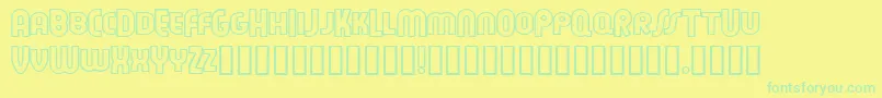 En savoir plus sur la police FeuerfesteOutlineNormal Police FeuerfesteOutlineNormal – polices vertes sur fond jaune