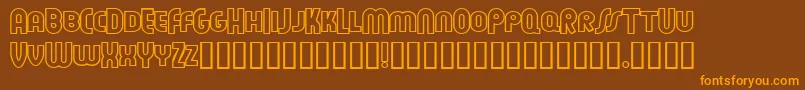 FeuerfesteOutlineNormal Font – Orange Fonts on Brown Background