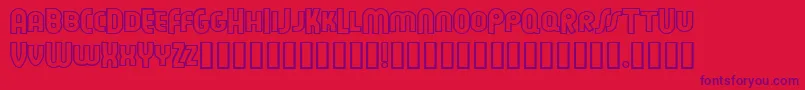 Police FeuerfesteOutlineNormal – polices violettes sur fond rouge