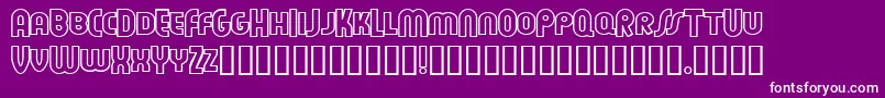 FeuerfesteOutlineNormal Font – White Fonts on Purple Background
