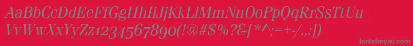 FerraraOsfItalic Font – Gray Fonts on Red Background