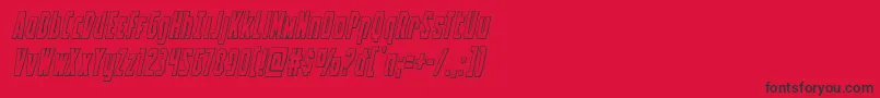 Battleworldoutital Font – Black Fonts on Red Background