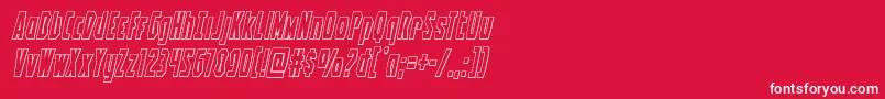 Battleworldoutital Font – White Fonts on Red Background