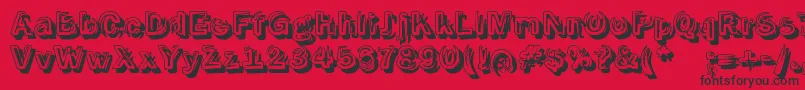 SmokeshadowMedium Font – Black Fonts on Red Background