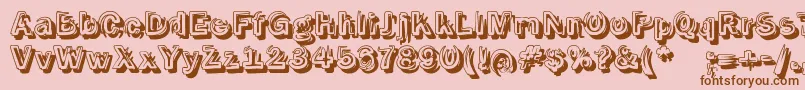 SmokeshadowMedium Font – Brown Fonts on Pink Background