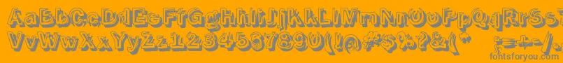 SmokeshadowMedium Font – Gray Fonts on Orange Background