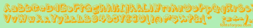 SmokeshadowMedium Font – Orange Fonts on Green Background